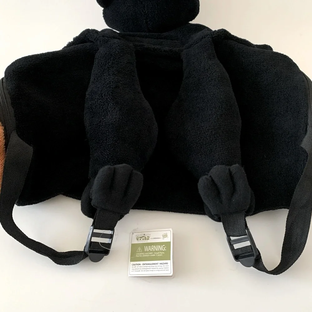 Bear Backpack Buddy Kids Plush Travel Pillow and Blanket All In One NWT